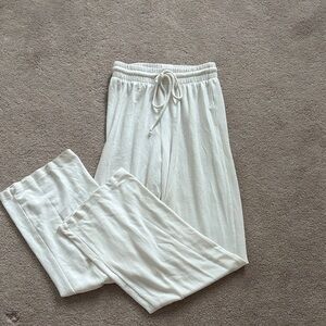 White lounge pants